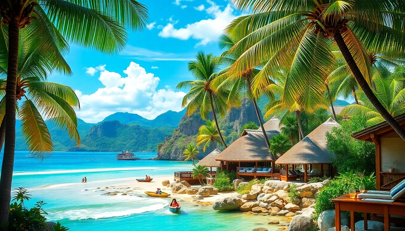 Highlighting a vibrant travel package image showcasing stunning beaches and lush landscapes to attract visitors to Lombok, Indonesia.